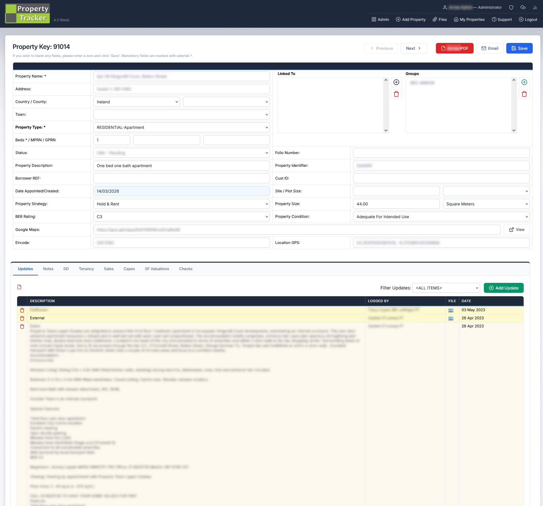 Property Tracker - Property Detail